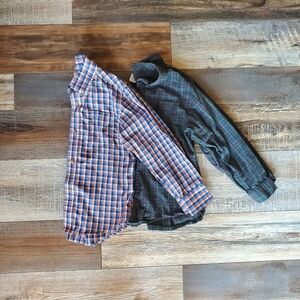 Boys Wrangler and Gymboree Plaid Shirts Bundle